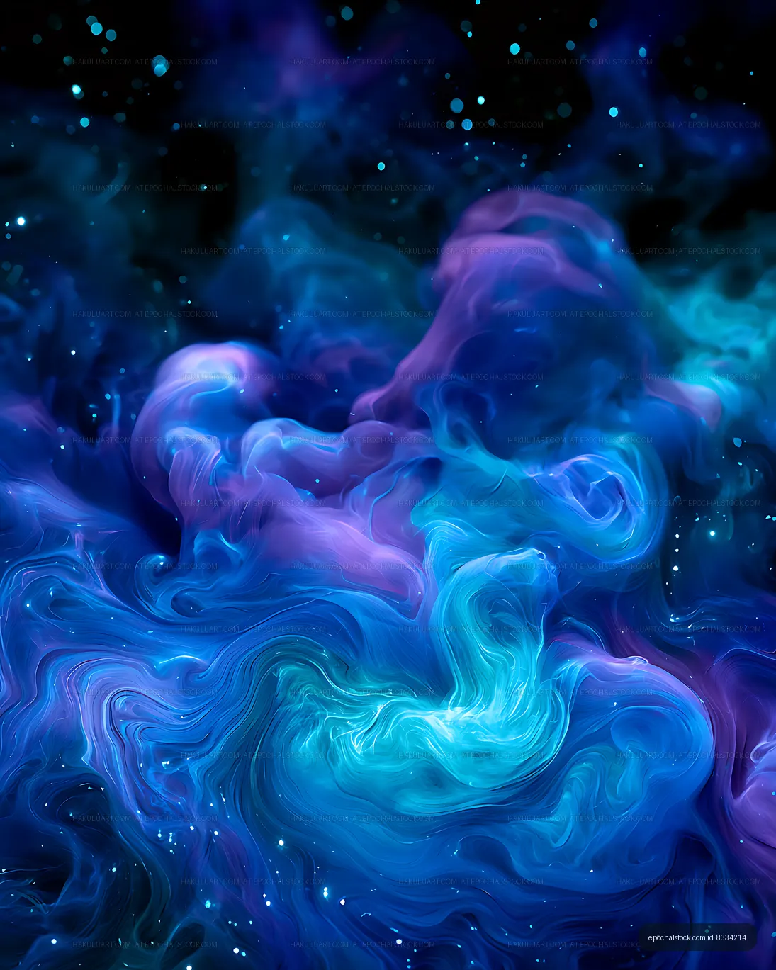 Luminous blue and purple fluid abstract texture