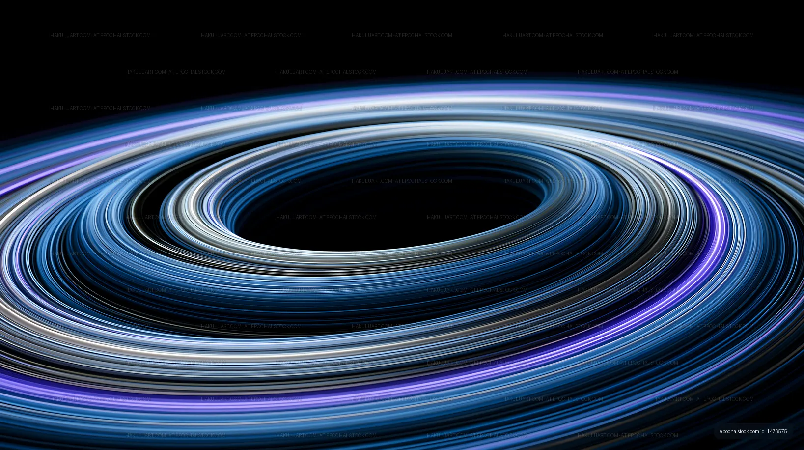 Futuristic concentric light trails in blue and violet