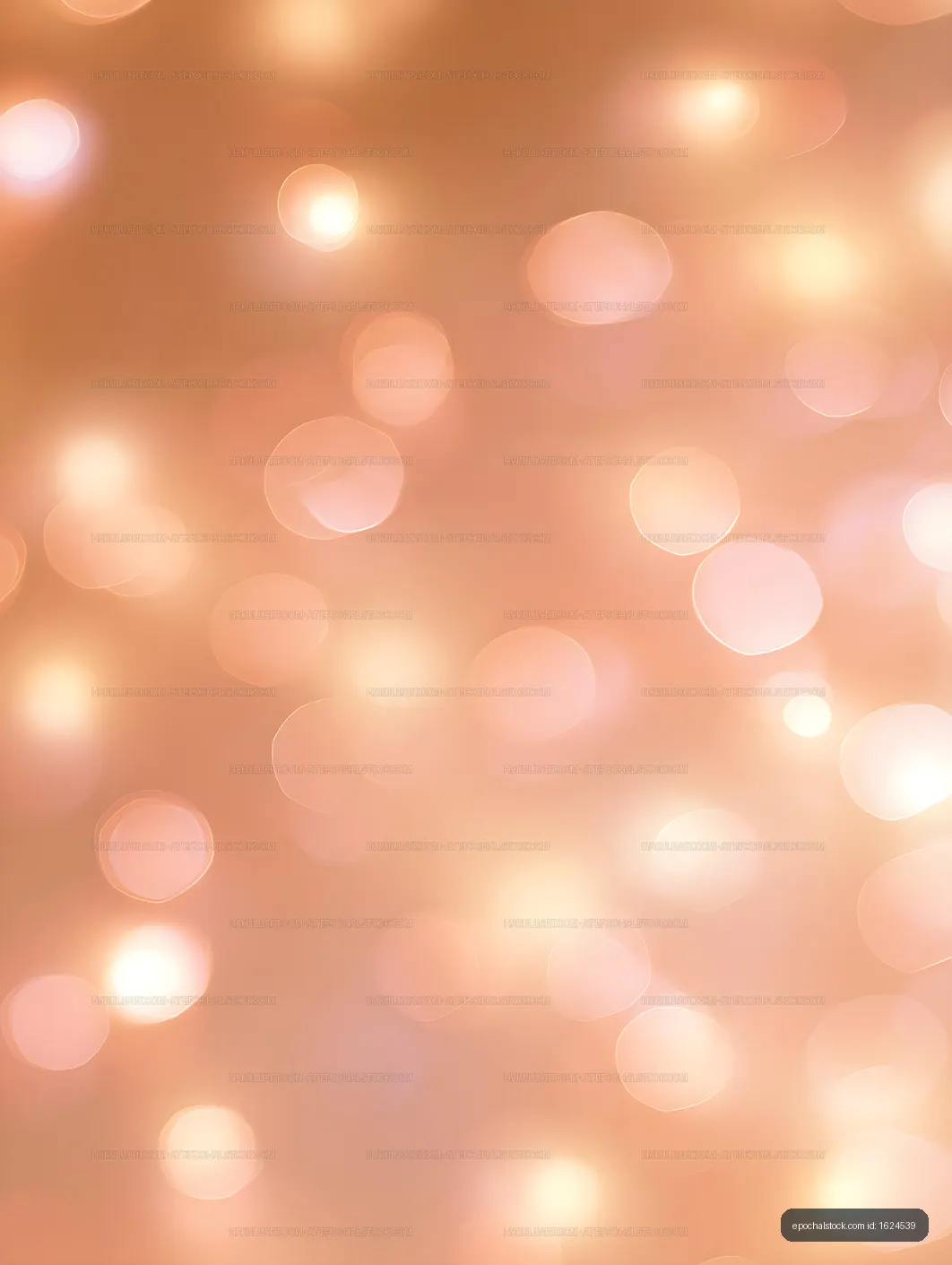Soft peach glow with abstract bokeh circles