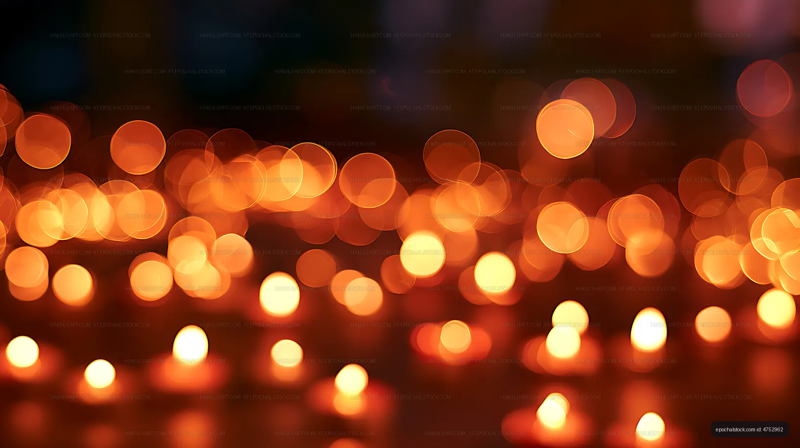 Abstract orange and yellow bokeh lights