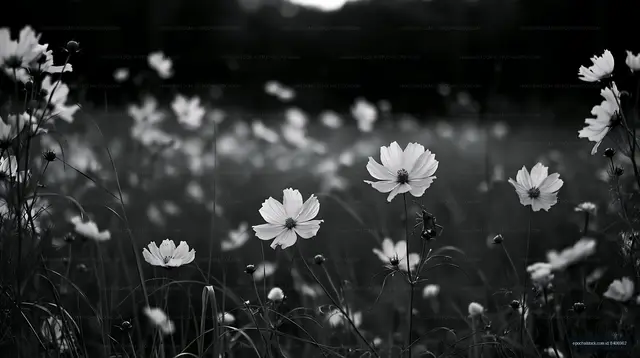 White flowers blooming in a field during daylight