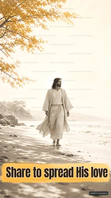 Walking on the beach in a robe with a message of love