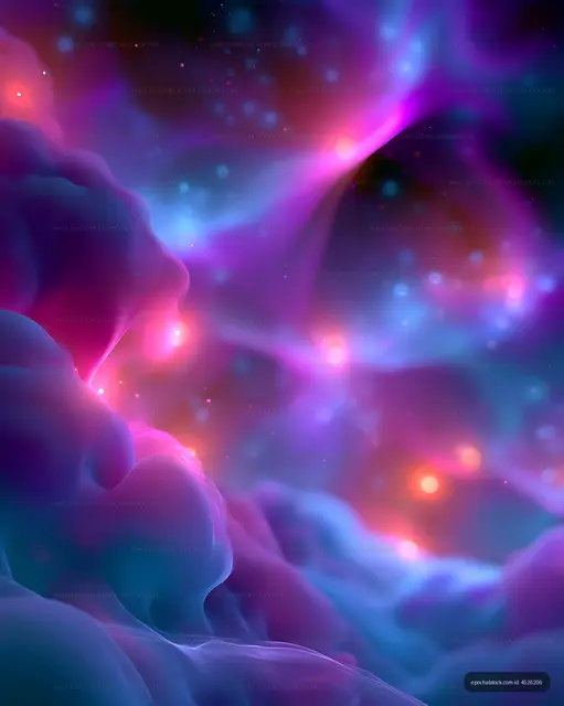 Colorful abstract cosmic background in deep space