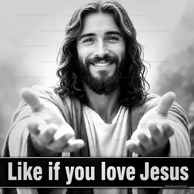 Man with open arms expressing love and faith