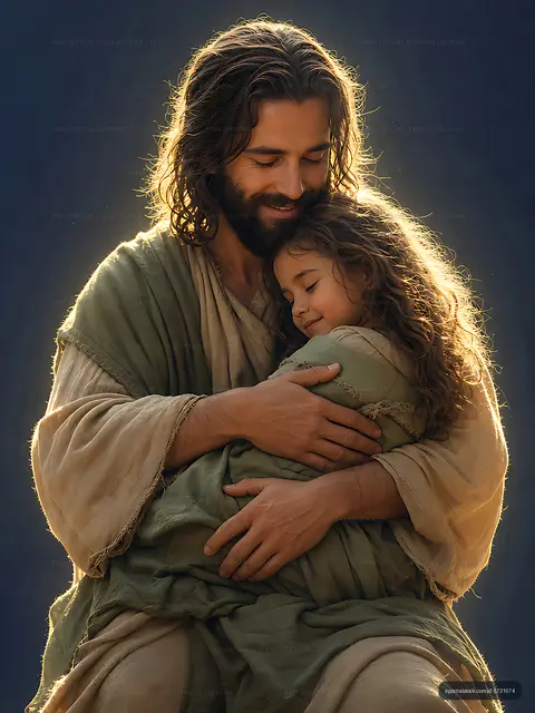 Father holding daughter with joy in a warm embrace