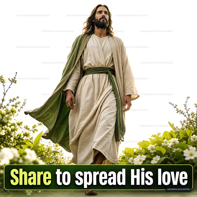 Man walking in nature with a message of love and sharing