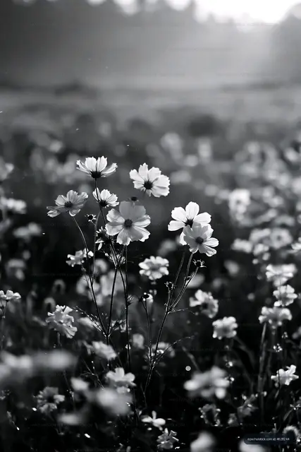 Wildflowers blooming in a field during sunny daytime