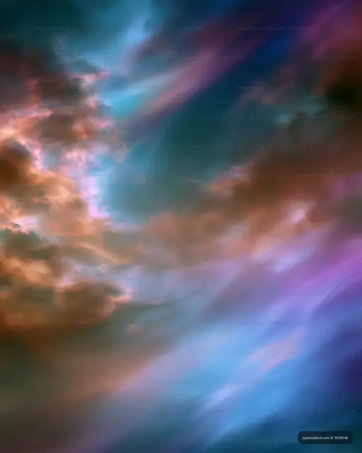 Colorful clouds in a twilight sky