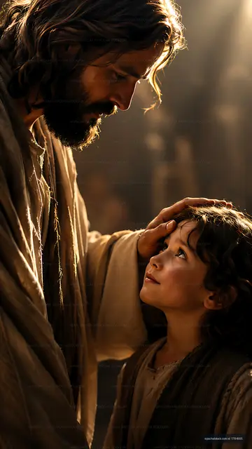 Interaction between a man and a young child in a warm setting