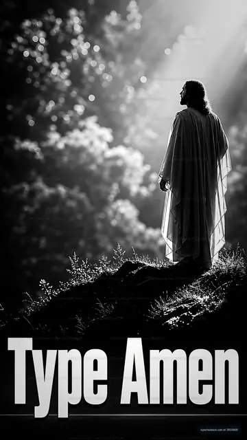 Man in white clothing stands on rock in sunlight
