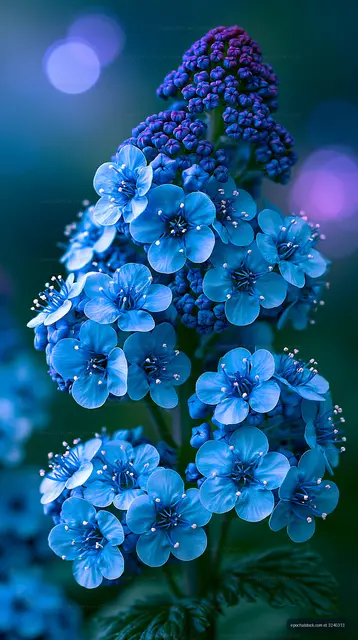 Blue flowers blooming in a garden during daytime