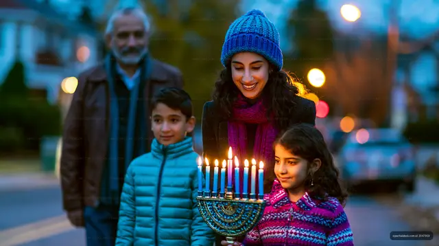 Celebrating together during a festive evening with family and friends