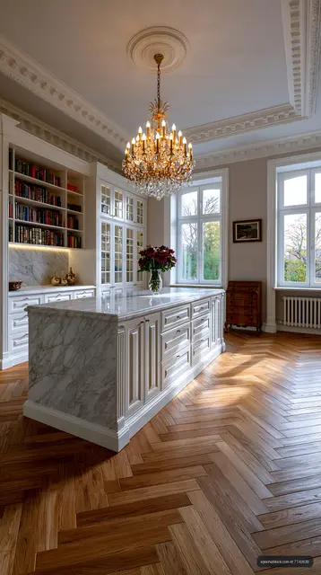 Modern kitchen with elegant design and natural light