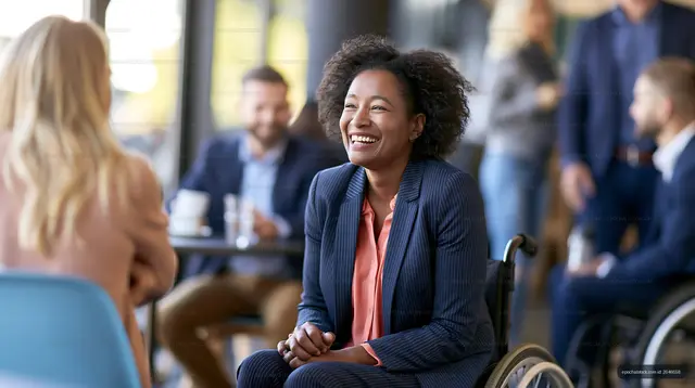 Business meeting with diverse individuals in a modern setting