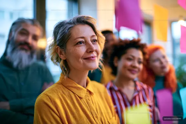 Group of people in discussion during a creative workshop