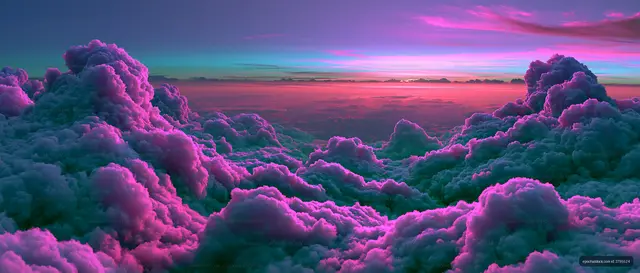 Colorful clouds at sunset in the sky