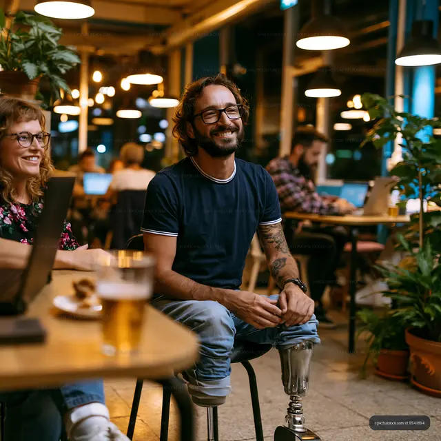 People enjoying time in a cafe with a relaxed atmosphere
