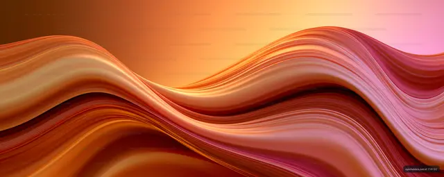 Wavy patterns in warm colors with gradients and smooth textures
