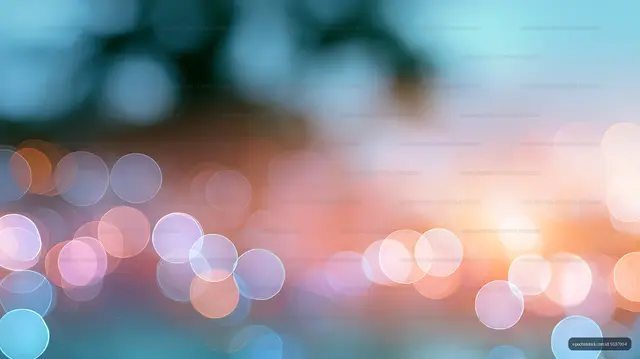 Bokeh lights in soft focus at twilight setting