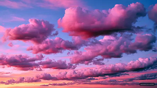 Colorful clouds at sunset over the sky