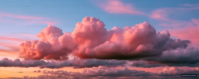 Colorful clouds in the sky during sunset hours