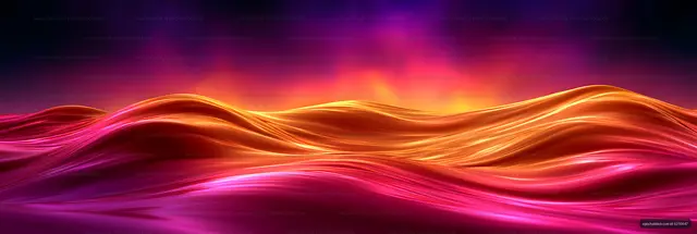 Flowing neon waves in pink, red, and orange