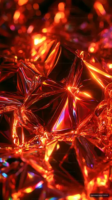 Glowing abstract geometric crystal texture
