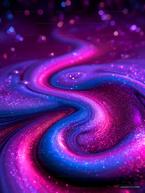 Glowing blue and pink abstract liquid texture