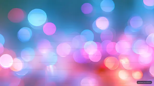 Abstract luminous bokeh background with colorful circles