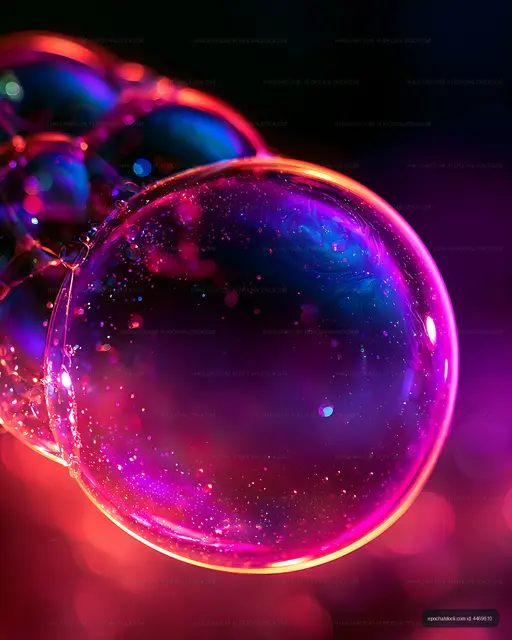 Colorful neon bubble abstract background