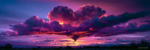Colorful storm clouds at sunset