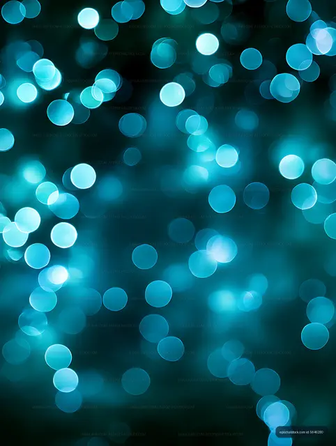 Turquoise abstract light bokeh background