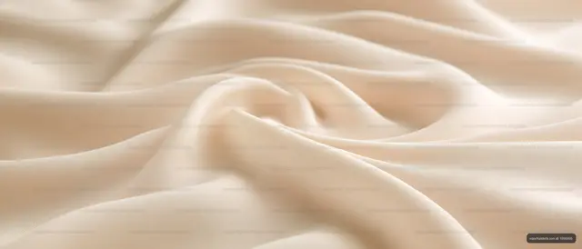 Cream fabric waves creating a soft abstract background