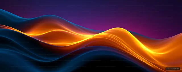 Vibrant flowing wave background with glowing color bands