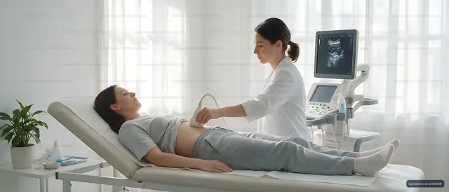 Abdominal Ultrasound Scan in a Bright Clinic