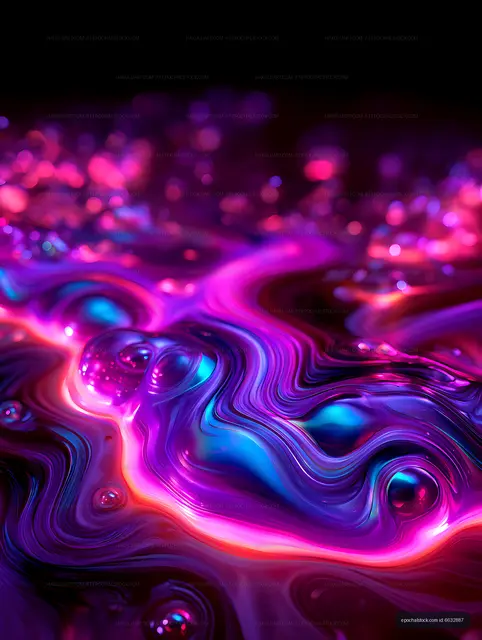 Futuristic Neon Fluid Abstract Background
