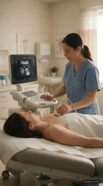 Ultrasound Scan in a Clinical Examination Room