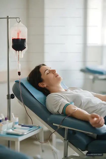 Blood Donation in a Clinical Treatment Room