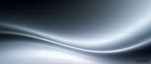 Abstract blue light waves with flowing curves