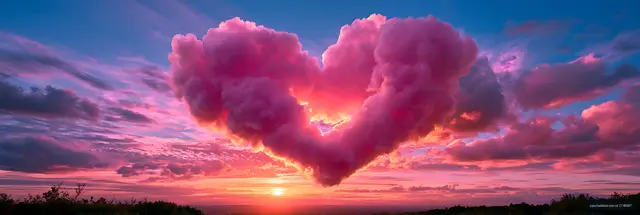 Pink and purple clouds illuminated by the setting sun
