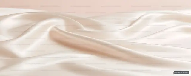 Elegant flowing cream fabric texture with gentle folds