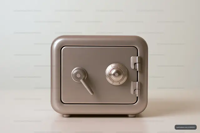 Modern combination safe with rounded door