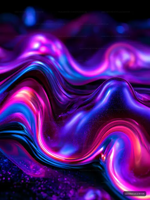 Glowing purple and blue abstract wave texture