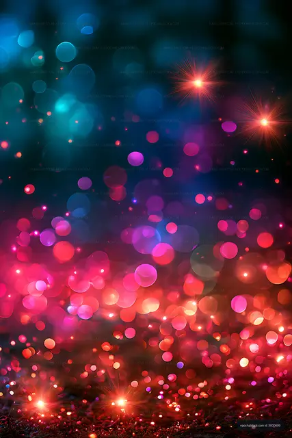 Colorful abstract bokeh and sparkling light effects