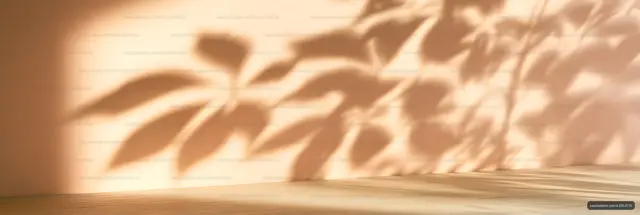 Soft Botanical Shadows on a Warm Minimalist Background