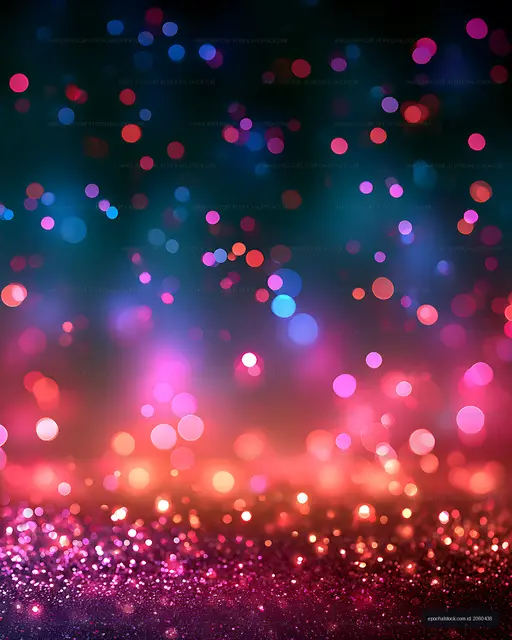 Abstract multicolored glowing bokeh background