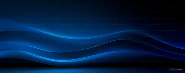 Abstract blue light waves with dark copy space
