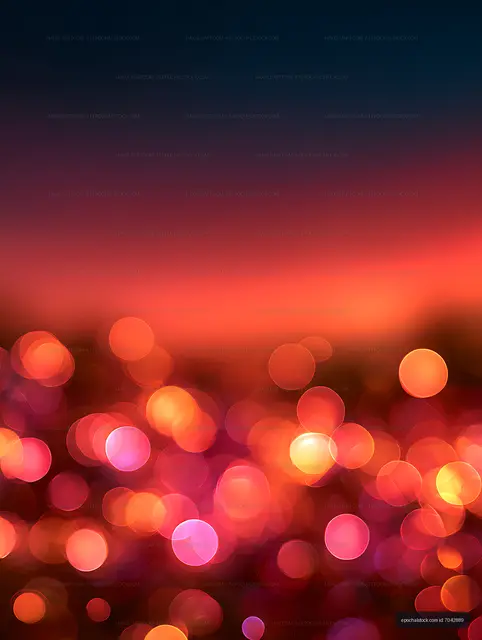 Warm red orange bokeh abstract background