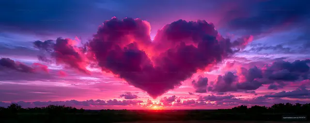 Pink and purple storm clouds at sunset