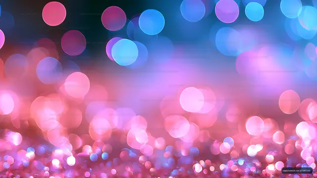 Abstract luminous bokeh background with pink and blue light